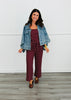 Burgundy/Pink Polka Dot Jumpsuit (Reg.)