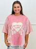Pink You Are My Love Lace Detailed Top (Reg. and Plus)
