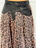 Leopard Sheer Layered Belted Maxi Skirt (Reg & Plus)
