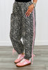 Leopard Print Side Stripe Joggers (Reg.)