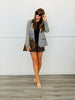 Ivory Multi Plaid Zip Pocket Blazer (Reg & Plus)