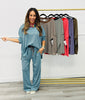 Cozy Striped Lounge Top (Reg & Plus) - 6 Colors