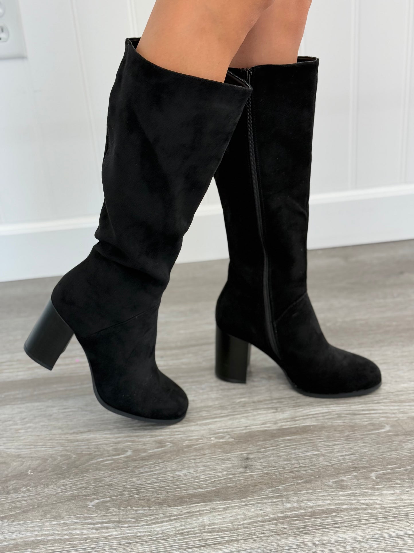 Black Suede Beautiful Daze Boots