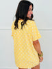 Yellow Polka Dot Short Sleeve Blouse (Reg. and Plus)