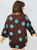 Polka Dot Patterned Sweater Top (Reg.) - 2 Colors