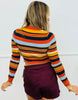 Canyon Breeze V-Neck Striped Sweater Top (Reg.)