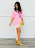 Baby Pink Lace Detail Short Sleeve Top (Reg.)