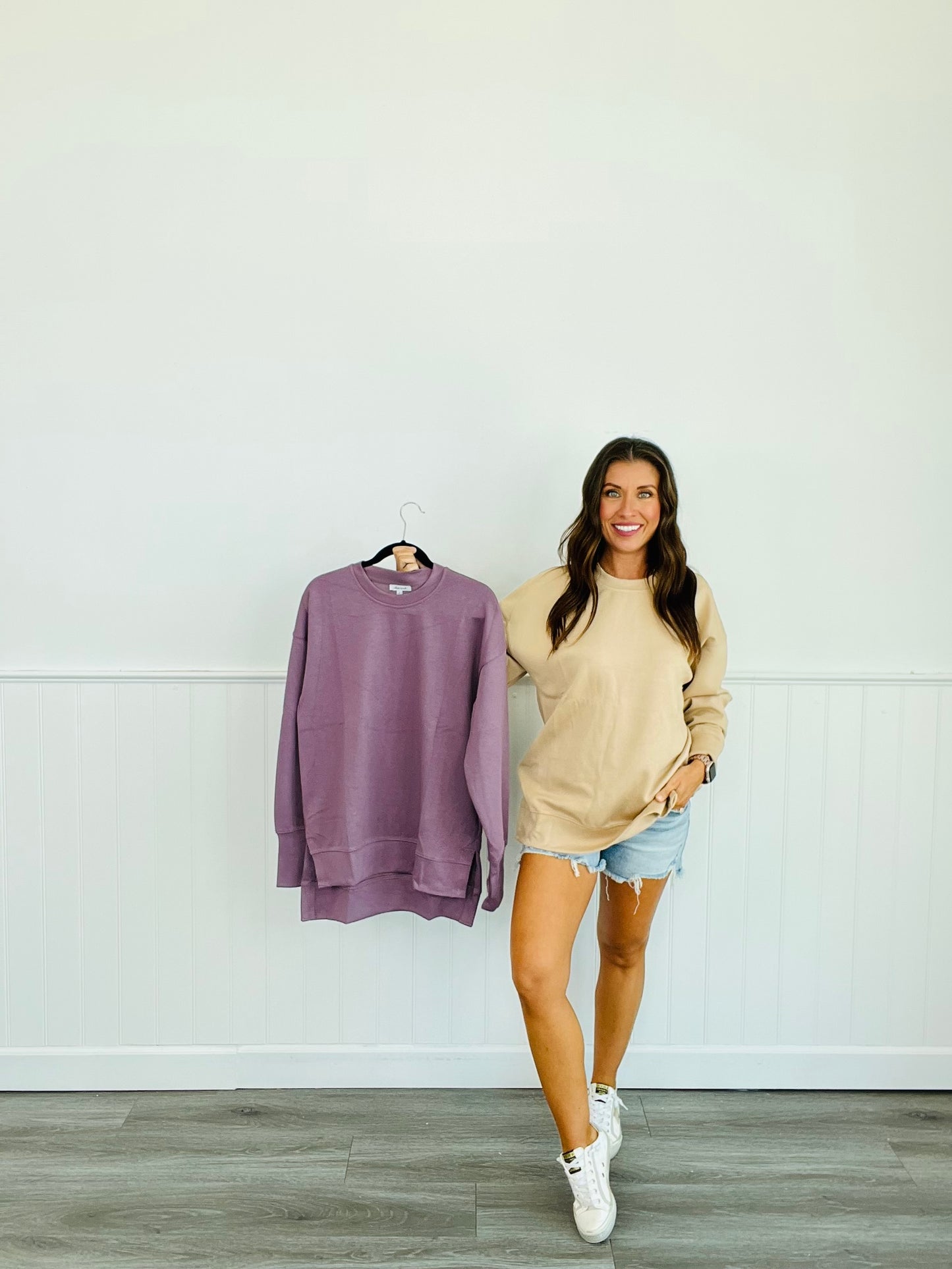 Scuba Knit Sweatshirt (Reg & Plus)-2 Colors