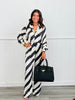 Black/Ivory Stripe Shirt & Pants Set (Reg)