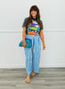 Colorful Striped Wide Leg Pants (Reg.)-3 Colors