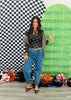 Football Bows Alyssa Mesh Top (Reg. and Plus)