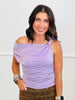 Stretchy Asymmetrical Blouse (Reg.)- 3 Colors