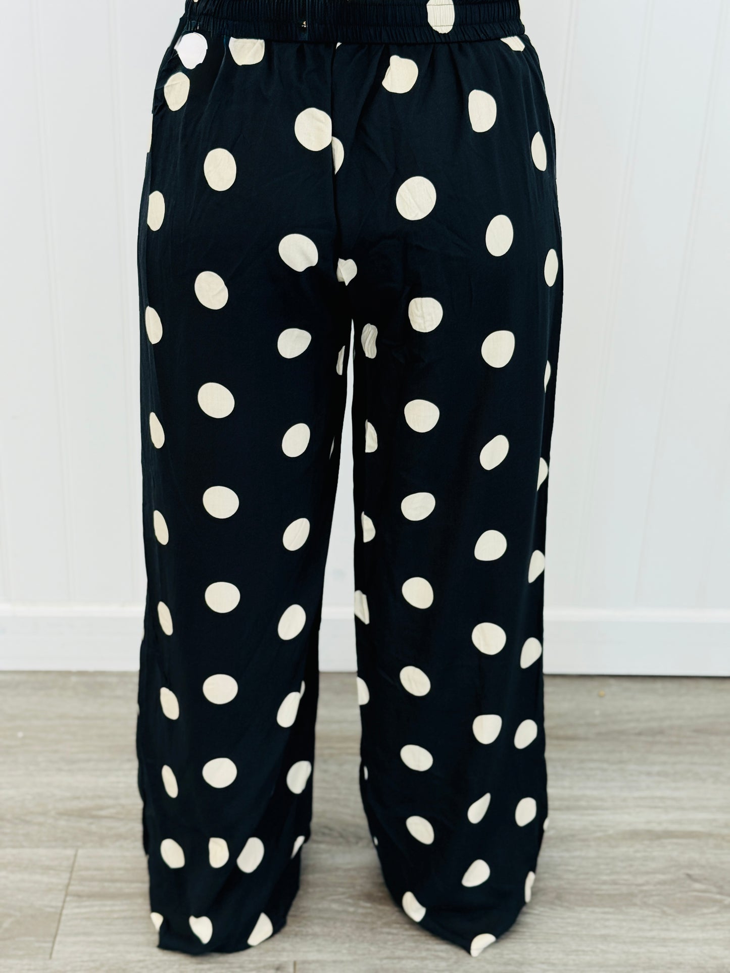 Polka Dot Wide Leg Pants (Reg.) - 2 Colors
