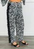 Zebra Print Lace Side Trim Pants (Reg & Plus)