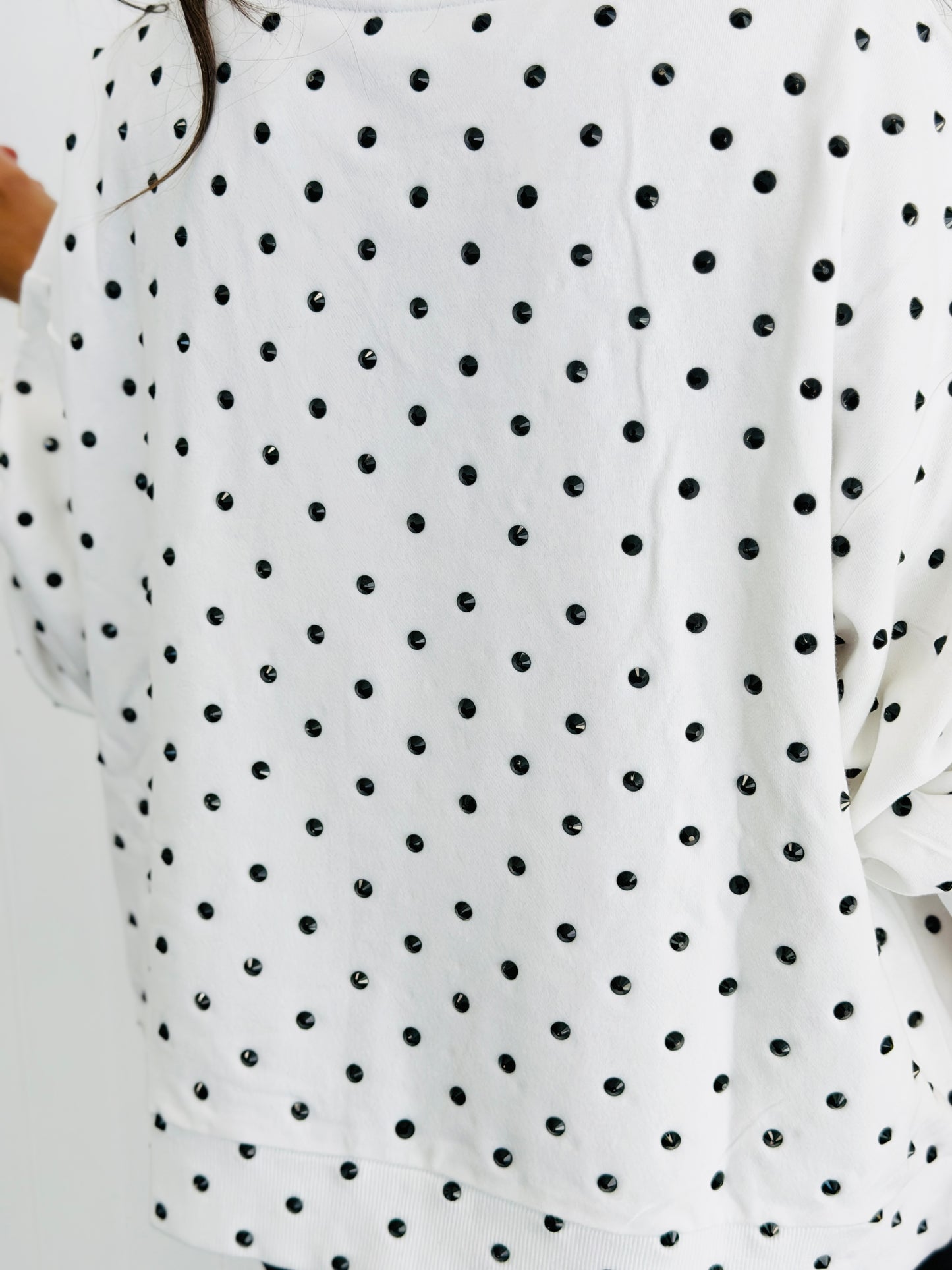 Queen Of Sparkles Polka Dot Christmas Tree Mockneck Sweatshirt (Reg. & Plus)