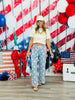 Light Denim Red Stripe & Stars Pants (Reg.)