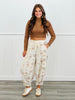 POL Natural Floral Embroidered Joggers (Reg.)