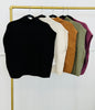 Sleeveless High Neck Sweater Top (Reg.) - 5 Colors