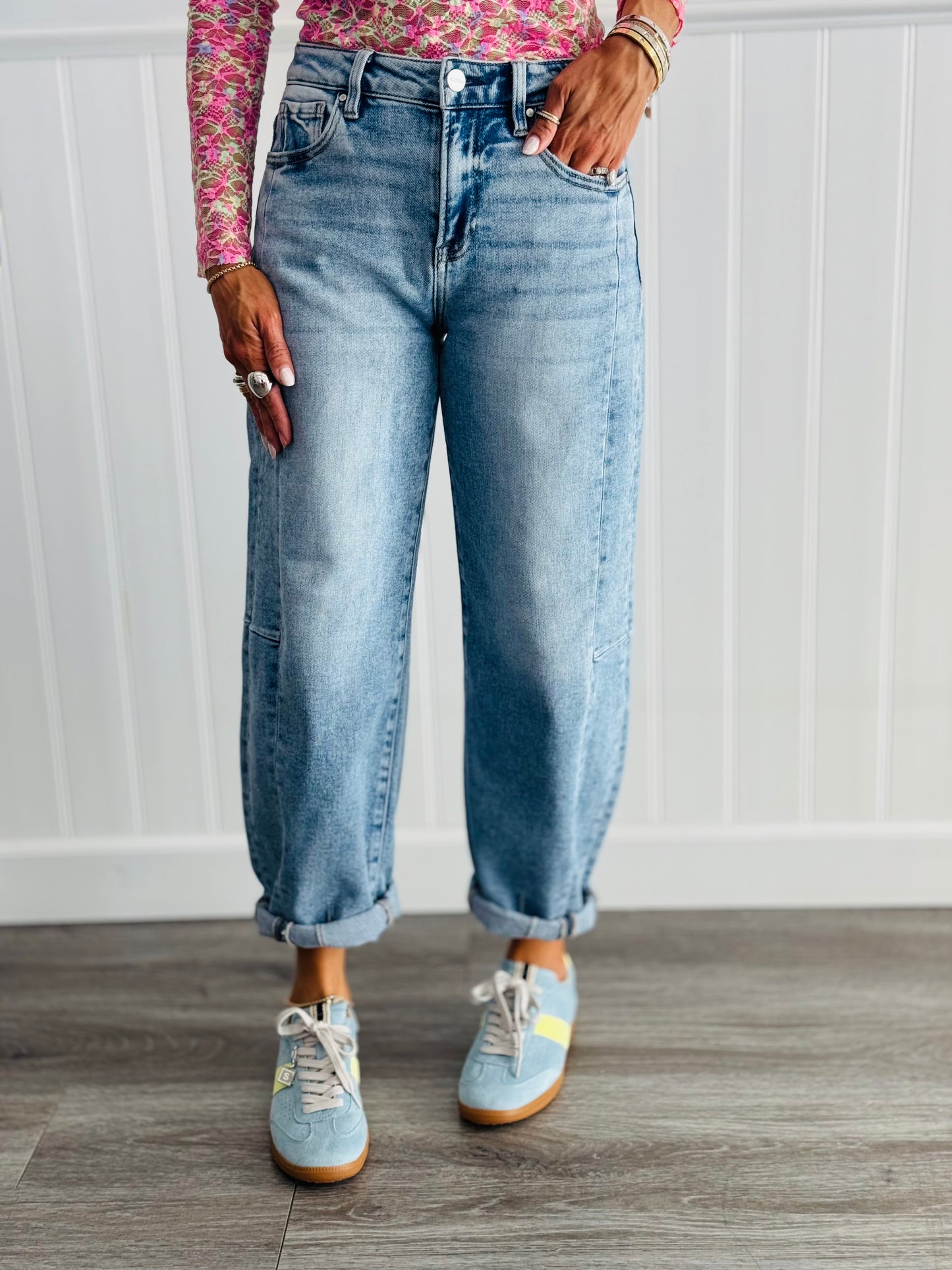 Risen Medium Rock The Night Away Barrel Jeans (Reg & Plus)