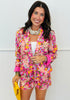 Pink Multi Floral Print Blazer (Reg.)