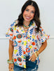 Multi Palm Paradise Blouse (Reg & Plus)