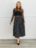 Polka Dot High Waist Midi Skirt (Reg & Plus)-2 Colors