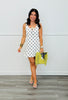 White/Black Polka Dot Denim Mini Dress (Reg.)