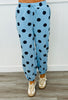 Sky Blue/Navy Polka Dot Jogger Sweat Pants (Reg.)