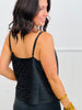 Black  Rhinestone Cowl Cami Top (Reg & Plus)