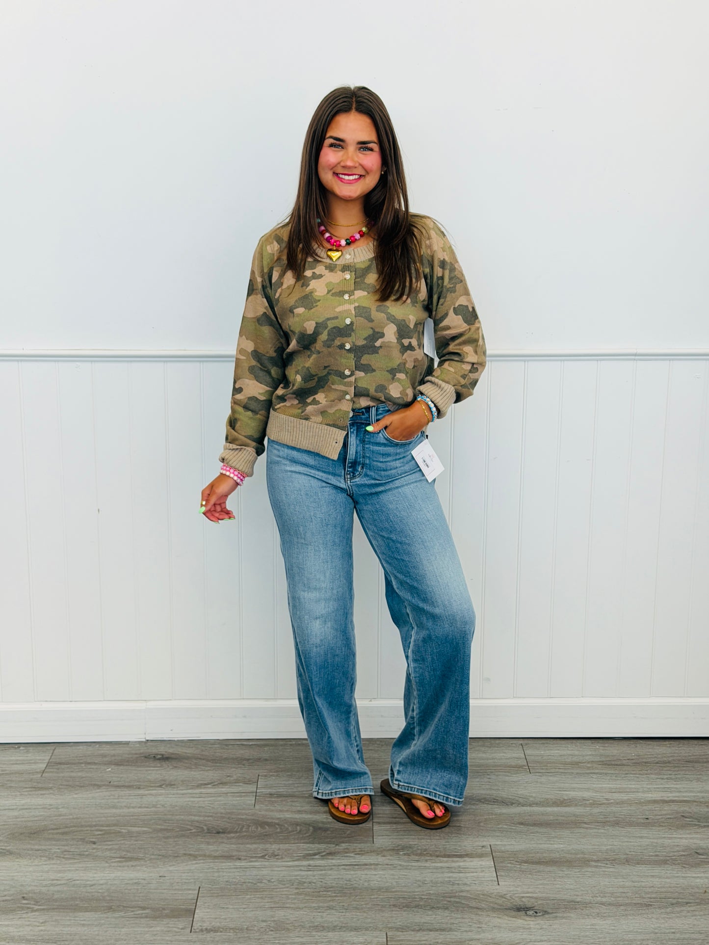 Camo Out Stitches Cardigan (Reg)