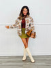 Ecru Floral Corduroy Contrast Collar Jacket (Reg.)