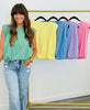 Solid Shoulder Pad Top (Reg. and Plus) - 5 colors
