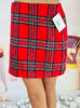 Tartan Plaid Back Zip Mini Skirt (Reg.) - 2 Colors