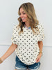 Polka Dot Curly Rib Knit Top (Reg.) - 6 Colors