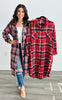 Cozy Long Plaid Shirt (Reg & Plus)-2 Colors