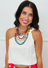 One Shoulder Knot Detail Tank Top (Reg.)-7 Colors