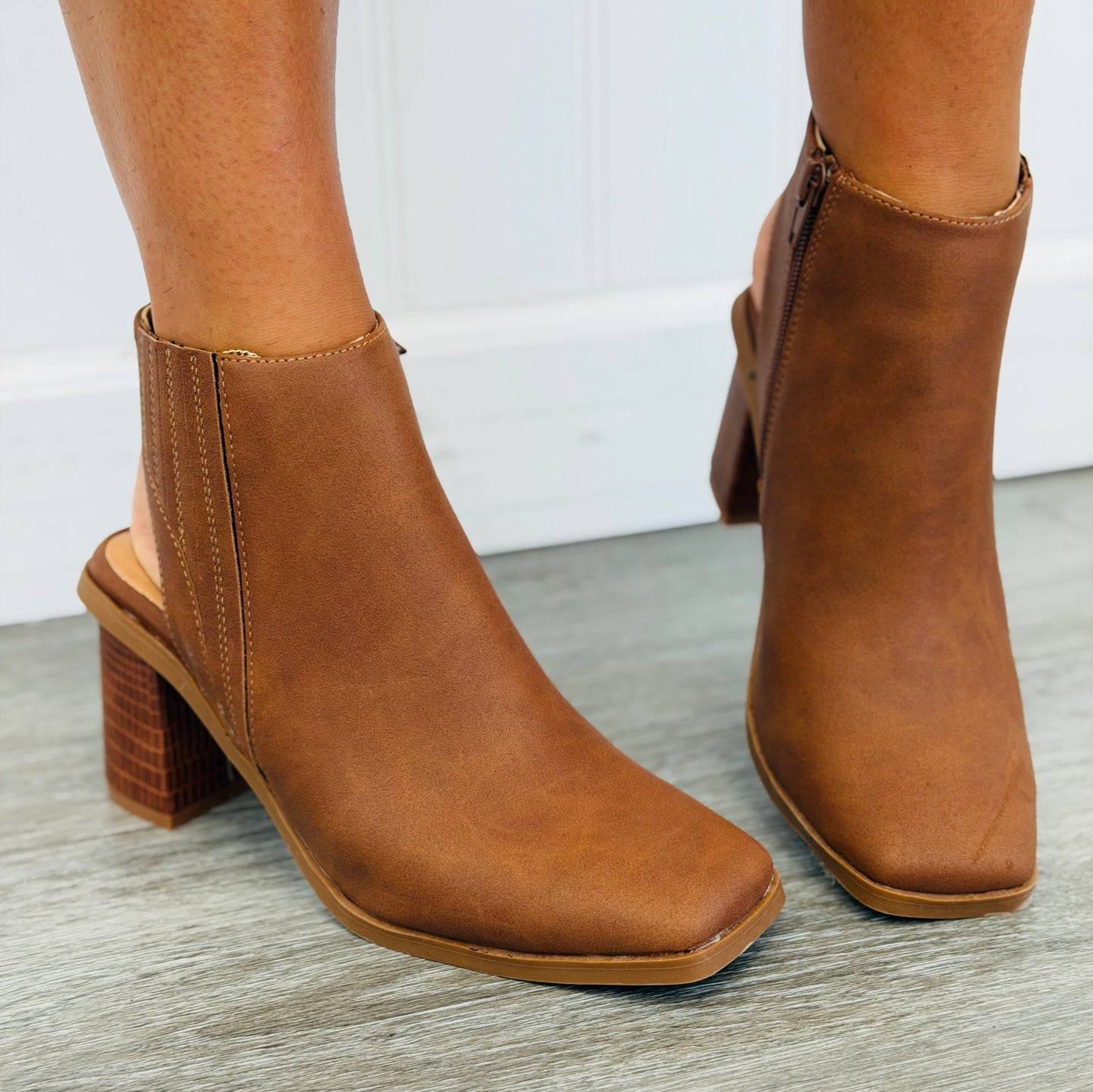 Tan Sophisticated Stride Slingback Booties