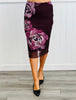 Floral Mesh Midi Skirt (Reg. and Plus) - 2 Colors