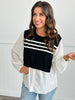 Black Layered Vest Over Blouse (Reg)