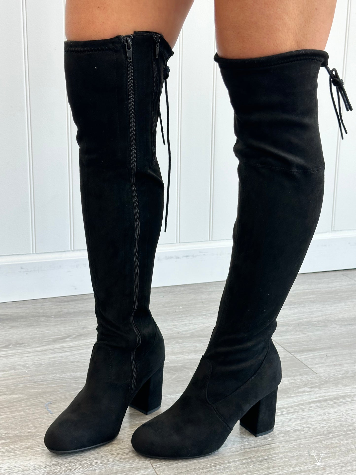 Black Ready For Adventure Knee High Boots