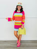 Multi Striped Open Knit Top (Reg.)