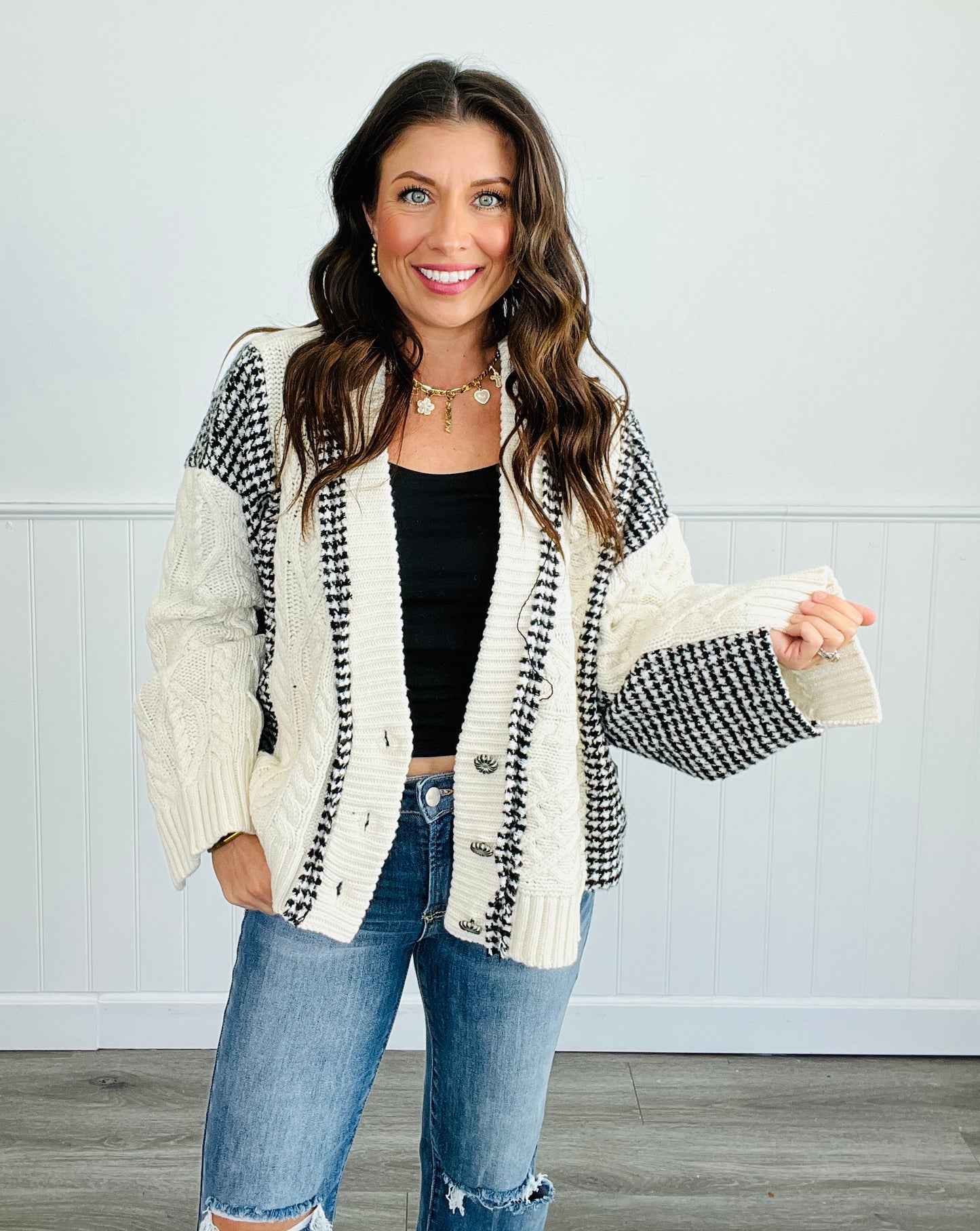 POL Naturally Quirky Sweater Cardigan (Reg)