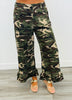 Vintage Camo Ruffled Hem Pants (Reg.)