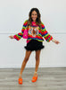 Queen Of Sparkles Rainbow Zig Zag Tiger Sweater (Reg. and Plus)