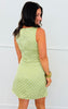 Light Green/White Polka Dot Mini Dress (Reg.)