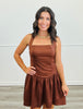 Brown Halter Neck Mini Dress (Reg.)