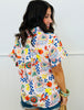 Multi Palm Paradise Blouse (Reg & Plus)