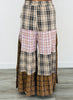 Mocha Combo Patchwork Flowy Pants (Reg. and Plus)