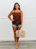Strappy Linen Blend Button Down Top (Reg.)-2 Colors