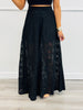 Black Lace Long Sleeve With Wide Pants Set (Reg.)